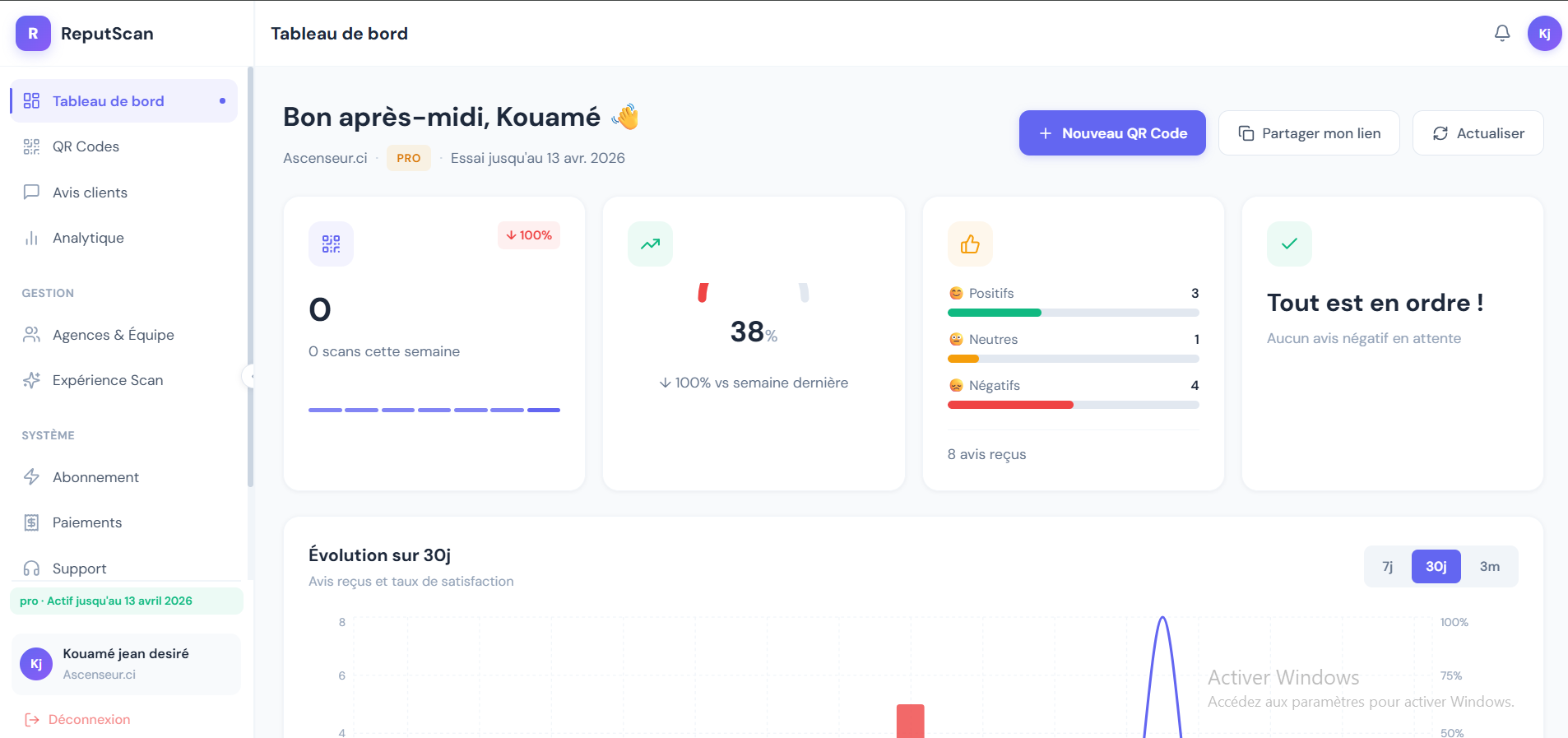 REPUTSCAN — SaaS e-réputation QR